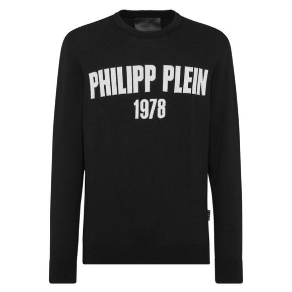 Philipp Plein 1978 Black Round Neck Pullover Sweater  XXL - Picture 10 of 11